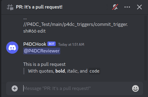 Discord integration for Perforce Helix Core.